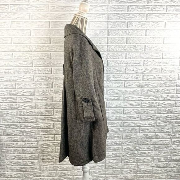 CAbi Greyish Brown Tweed Wool Coat - Picture 4 of 6
